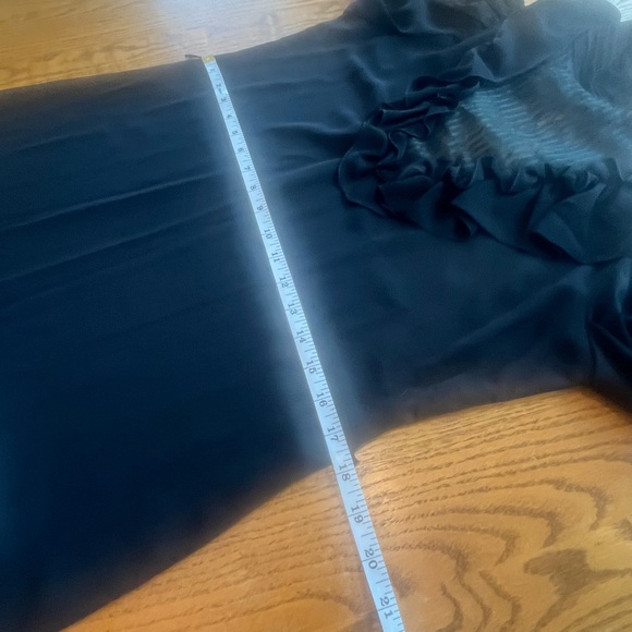 Vintage 80’s Black Frilly Ruffle Sheer Marie Claire CA Dress 9/10 Fairy Goth - Picture 8 of 16